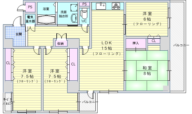 豊中本町アーバンライフ（4LDK) 3098万円 リフォーム済み