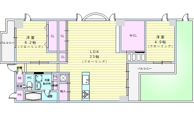 メゾンクレール長興寺（2LDK+S) 3180万円 リフォーム済み 